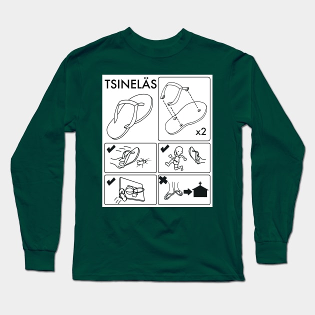 Versatile Tsinelas (Flipflop) Spoof: Pinoy Humor, Cockroach Killer, Creative Gag Gift Long Sleeve T-Shirt by Bear World Industries